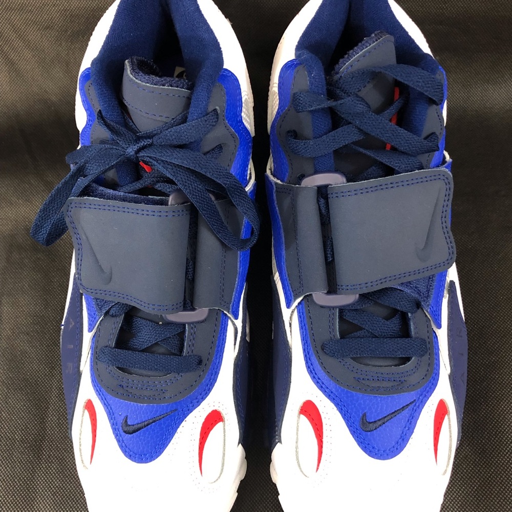 Nike Men Air Speed Turf Giants white blue red shoe - Picture 3 of 8